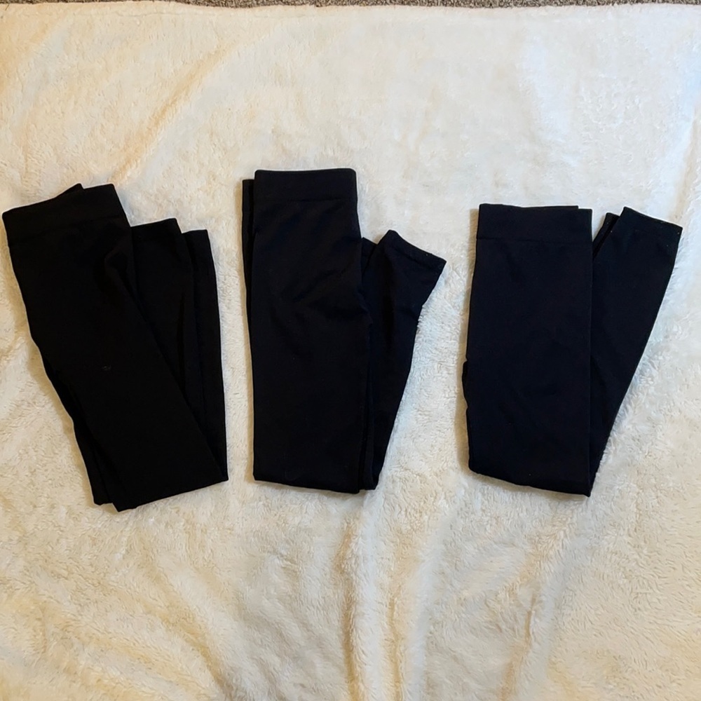 Bundle of 3 Blue Star Black Leggings